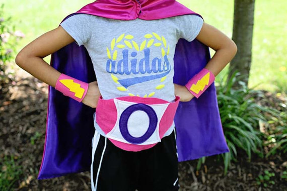 Superhero Cape Kids Blue Mid Length Costume Accessory