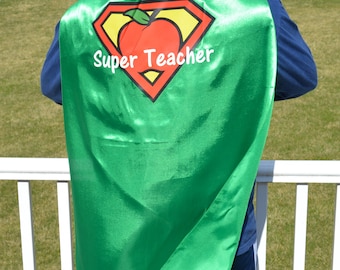 Super Teacher Superhero Cape! Super quick Shipping!