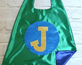 Superhero Cape-Cape-Personalized Cape with Initial-Free Shipping and FREE MASK-Boy Cape-Girl Cape-Superhero Party