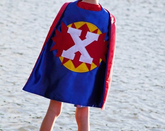SUPERHERO Cape for Boys - Superhero Photo Session - Blue Red Super Hero Cape - Boy Cape - Superhero Prop - Free Mask