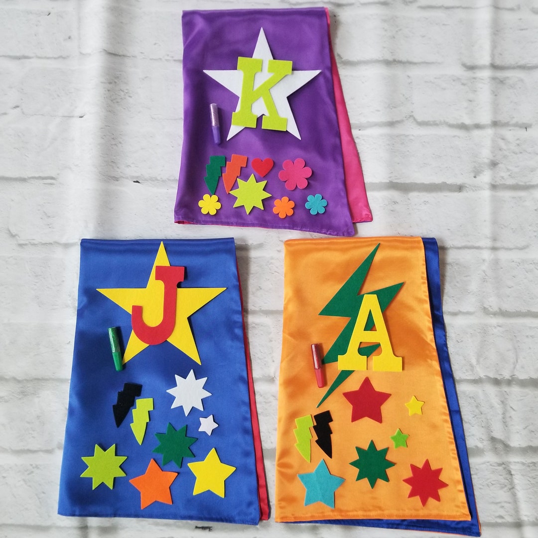 Make Your Own Cape DIY Superhero Cape Decorating Kit. Super Hero Party
