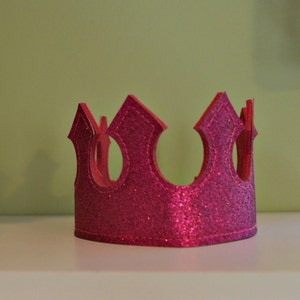 Glitter Felt CROWN. Birthday crown. Princess Party Favor. Princess Crown. Prince Crown. Prince Party. King Crown. Queen Crown. Party Favor. image 5