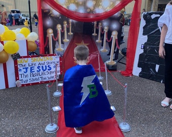 Personalized Superhero Cape: Satin Bolt Cape for Kids