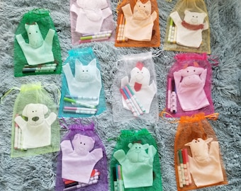 DIY Animal Hand Puppet Kit, Kids' Craft Activity, Party Favor