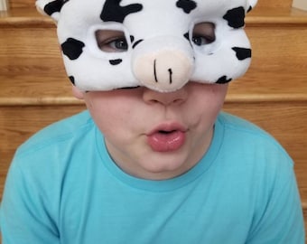 Plush Animal Mask for Kids! Farm Party. Barnyard Party. Bunny Mask. Pig Mask. Puppy Mask. Cow Mask. Elephant Mask. Duck Mask. Mouse Mask.