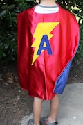 Double Layer SUPERHERO Cape - Custom Superhero Cape - Personalized Custom Cape - Custom Initial Cape - Custom Shape Cape - Ships Quickly