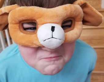 Plush Animal Mask for Kids, Farm Party Costume