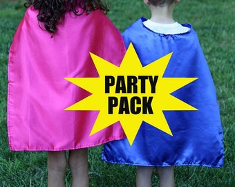 SUPERHERO PARTY PACK - Set of 20 Superhero Capes - Superhero Capes - Party Favor Superhero Capes -Free Shipping - Free Shipping Capes