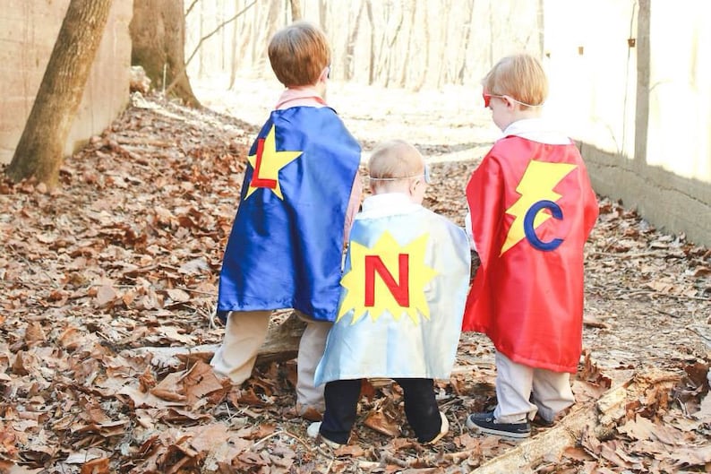 Superhero Capes for Children Personalized Kids Capes Super Hero Birthday Gift Boy Super Hero Capes Free Shipping image 2