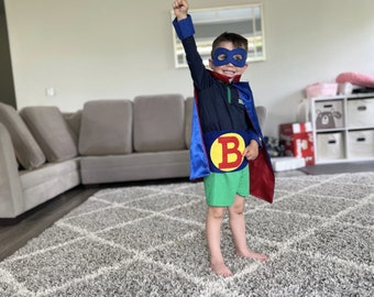 Personalized Superhero Costume – Cape, Mask & Cuffs Set