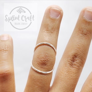 Swan Splint ring - sterling silver swan splint ring - RA Rheumatoid Arthritis Ring - pip/dip/ip joint -Arthritis Rings hyperextension splint