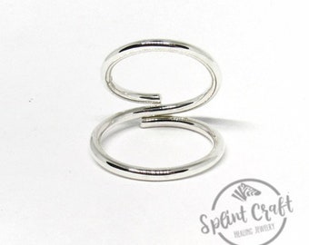 Adjustable Swan Splint ring - sterling silver swan splint ring - RA Rheumatoid Arthritis Ring - pip/dip/ip joint -Arthritis Rings