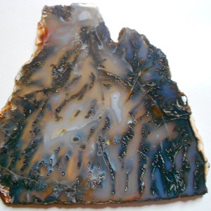 Moss Agate Slab gepolijst aan beide zijden