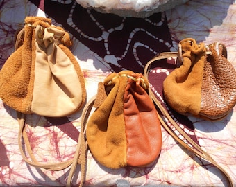 Bolsa de cuero hecha a mano / bolsa de medicina