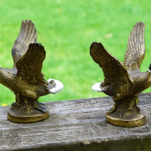 Vintage Brass Pair of Flying Ducks