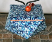 Vintage Geometric 8 Sided Triangle Dresser Vanity Box with Lid
