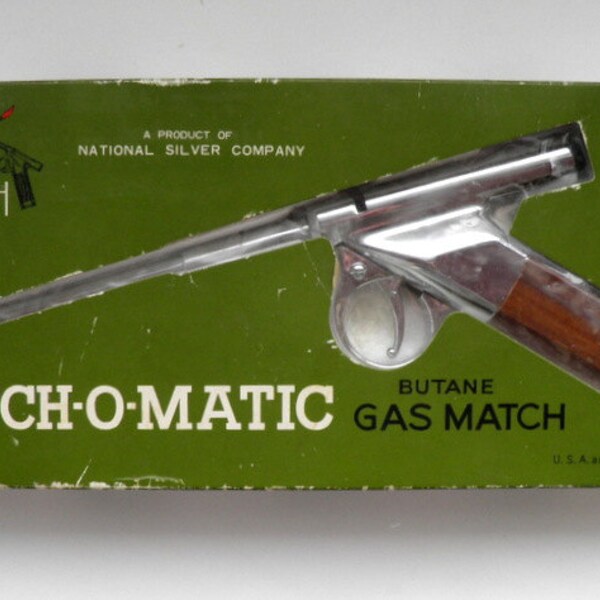Vintage Match-O-Matic Butane Gas Match Gun