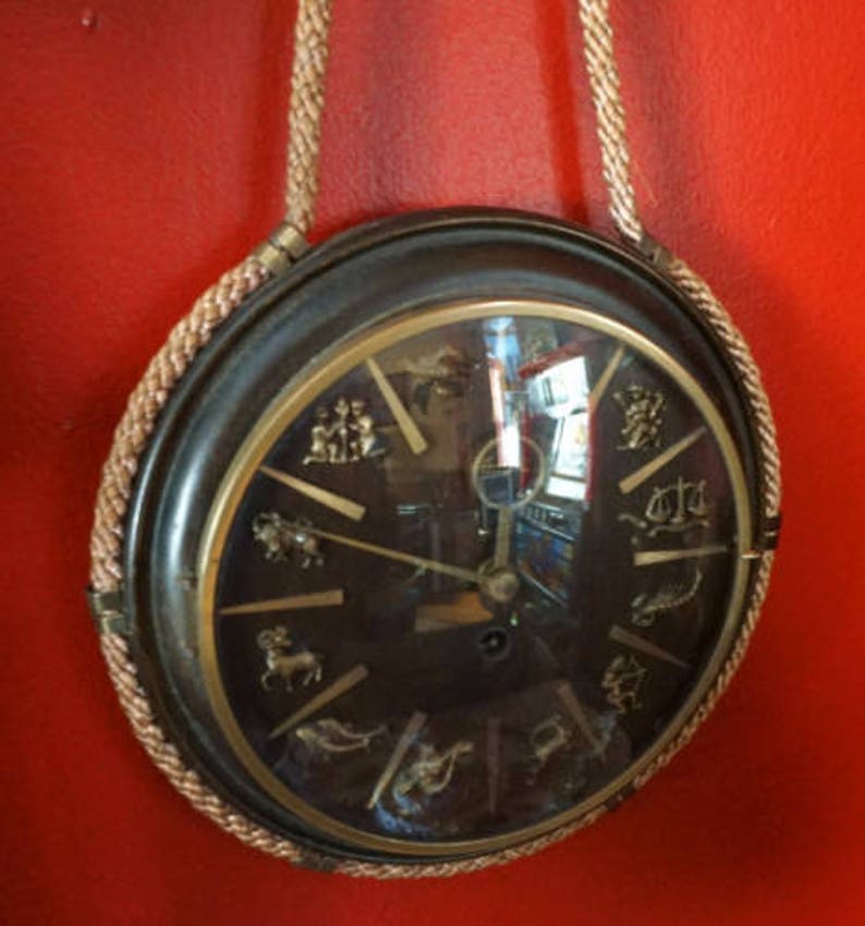 Vintage Kienzle Zodiac 8day Wall Clock Made in Germany Etsy