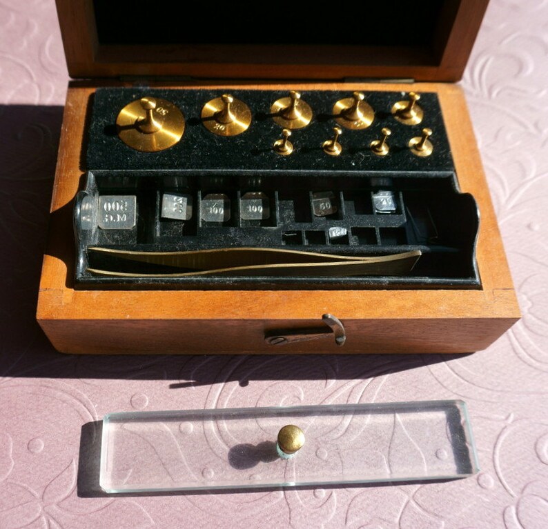 Rare Antique August Sauter Scale Calibration Weight Set ...