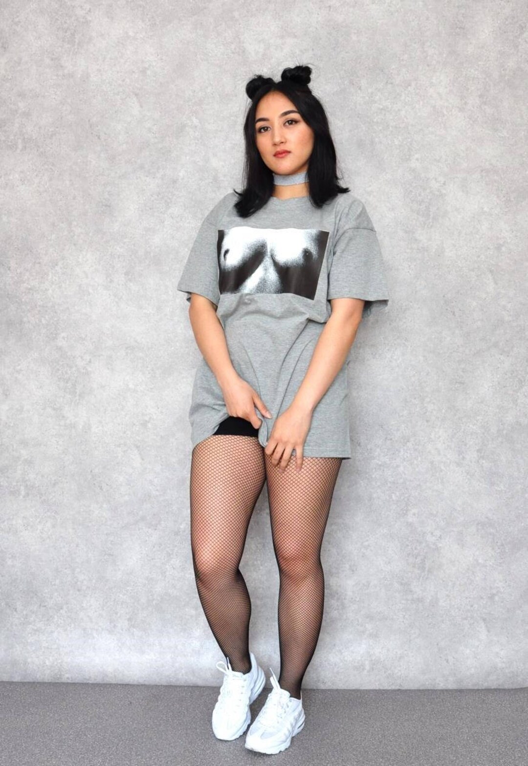 Grey Supreme Rack Boob T shirt Etsy