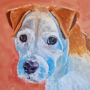 Custom Pet Portrait: Hand-Painted Canvas Art, Dog & Cat Memorial