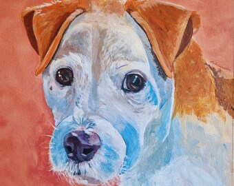 Custom Pet Portrait: Hand-Painted Canvas Art, Dog & Cat Memorial