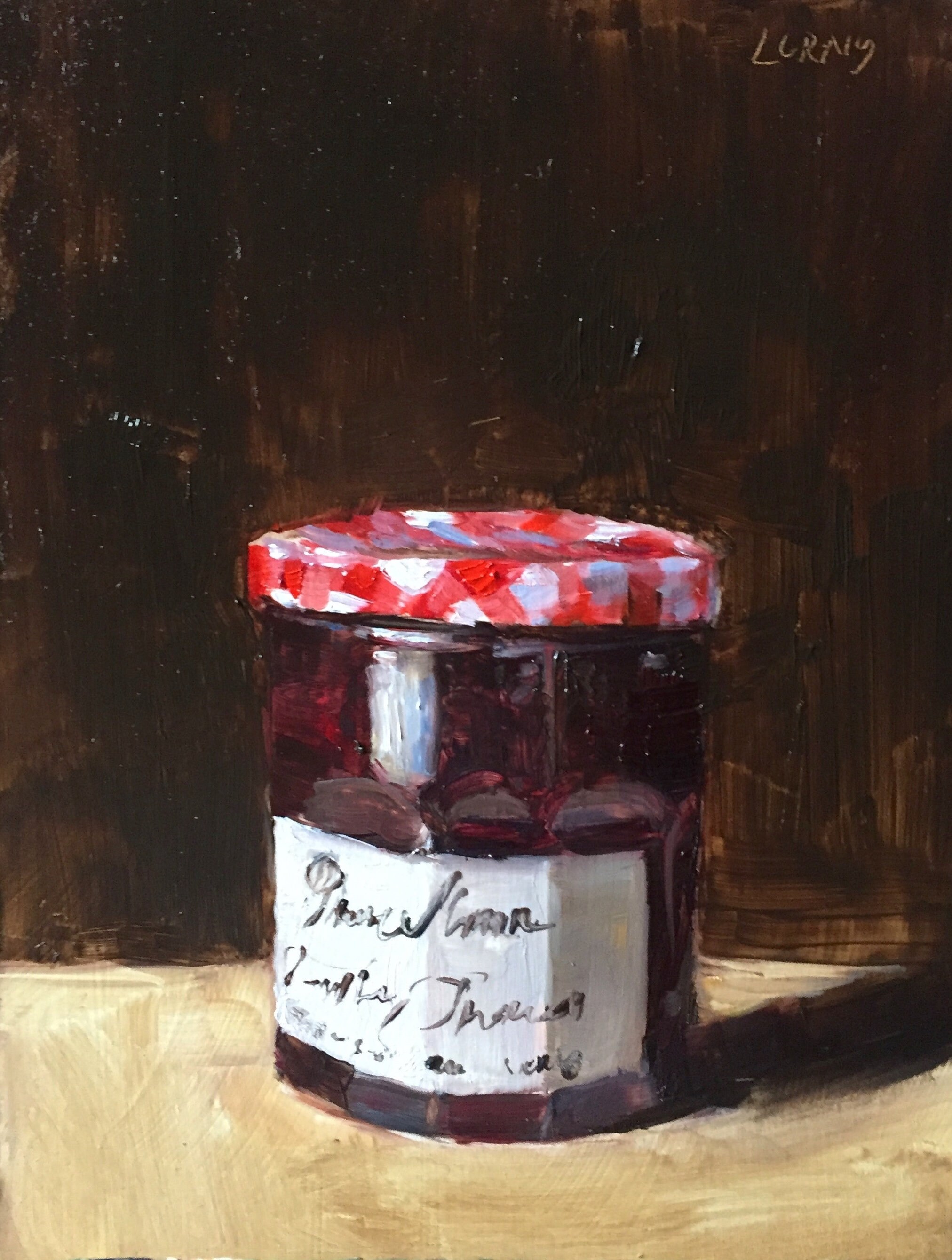 French Jam Jar Still Life Strawberry Preserves Oil Painting Etsy