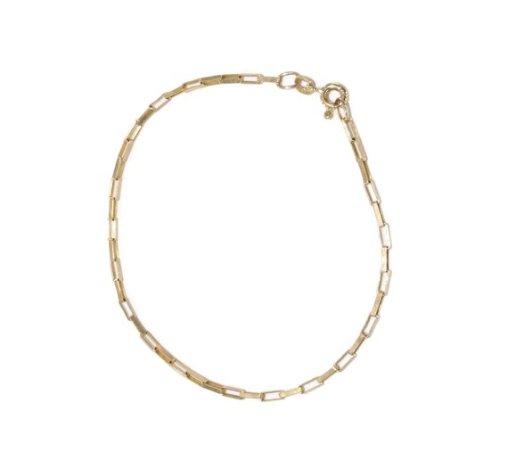 Gold Box Bracelet, Dainty Gold Bracelet, 9ct Brace