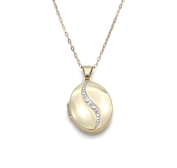 Cubic Zirconia Locket, Picture Locket, Memorial Lo