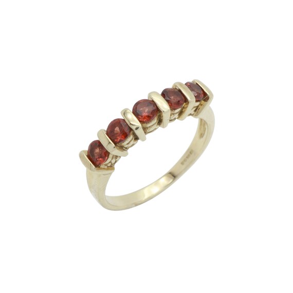 Red Garnet Ring, Garnet Engagement, Vintage Garnet