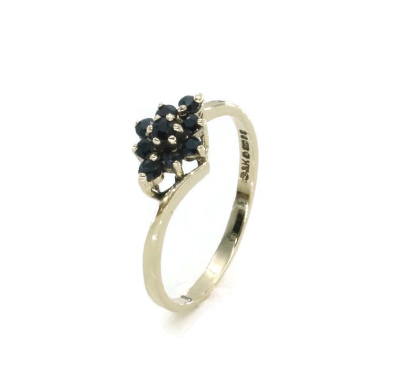 Sapphire Cluster Ring, Sapphire Jewelry, Sapphire