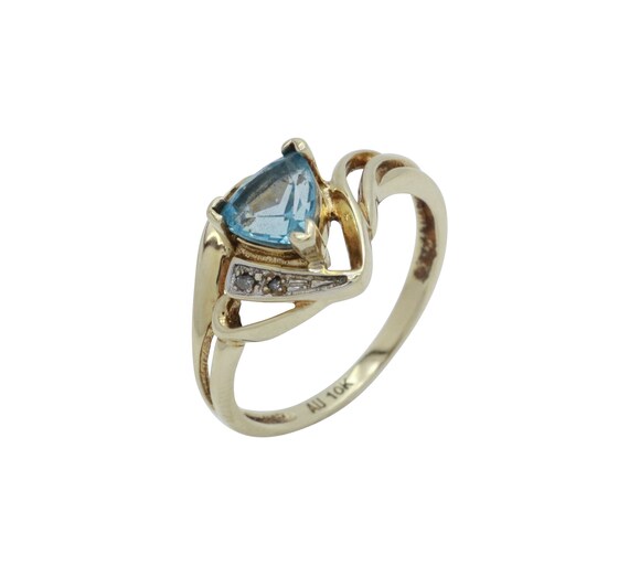 Aquamarine Diamond Ring, Aquamarine Gold Ring, Dia