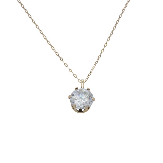 white gold cubic zirconia necklace