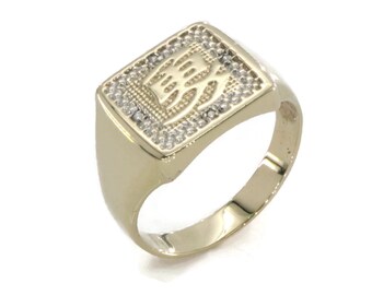 Gold Chinese Inscription Ring, Mens Gold Rings, Mens Diamond Ring, Mens Signet Ring, Mens Gold Signet Ring, Gold Ring Men, Signet Ring Men