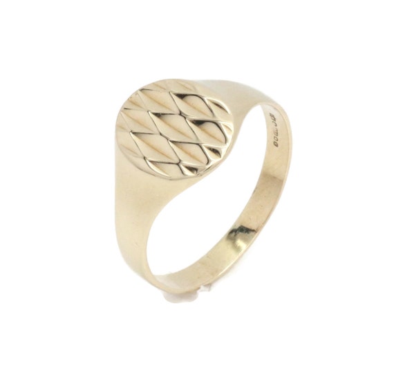 Gold Signet Ring, Men's Signet Ring, Men's Gold Ri