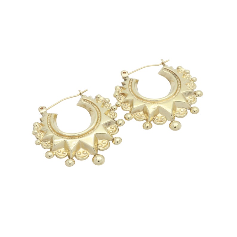 Gypsy Hoop Earrings Gold Hoop Earrings 90's Style | Etsy