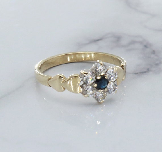 Black Sapphire Ring, Sapphire Ring, Engagement Rin