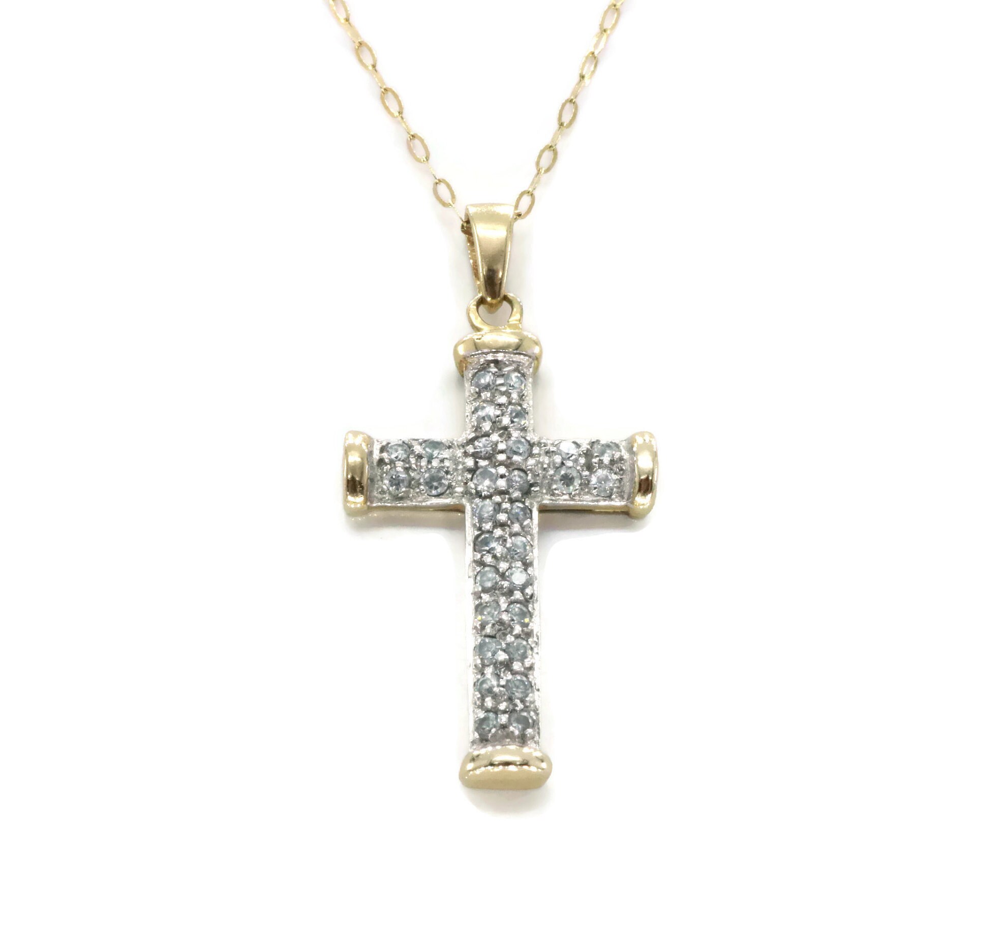 Cubic Zirconia Cross Cross Necklace 