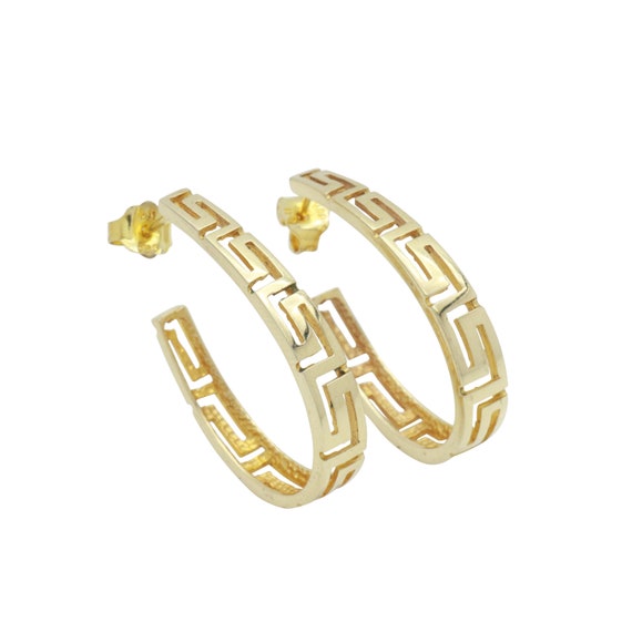 Celtic Hoop Earrings, Statement Earrings, Gold Hoo