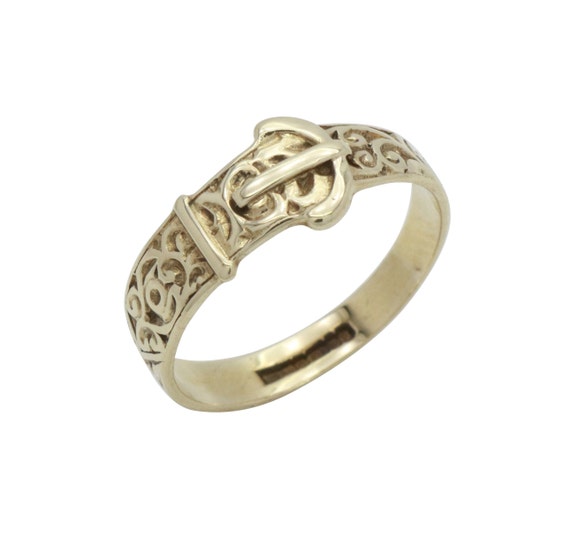 Womens Buckle Ring, Gold Buckle Rings, Womens Ring
