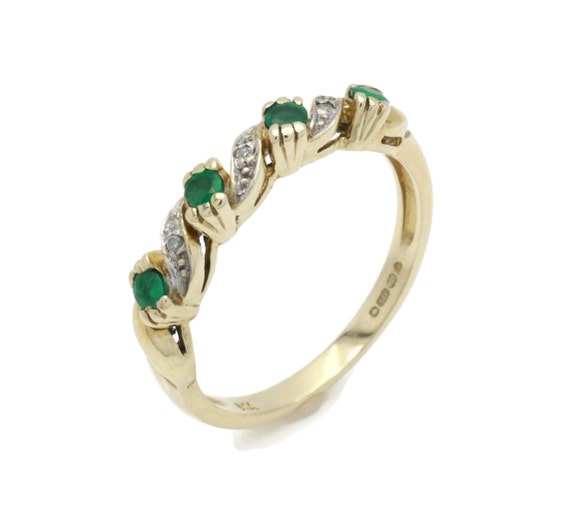 Emerald and Diamond rings, Emerald Ring, Eternity