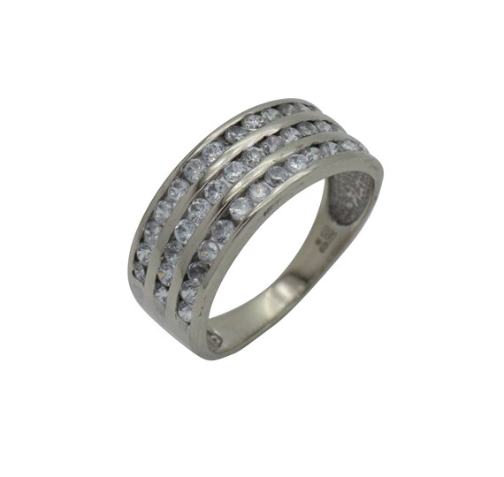 Vintage Engagement Ring Cubic Zirconia Engagement Gold Cz Etsy