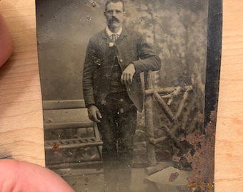 Tin-type of a man