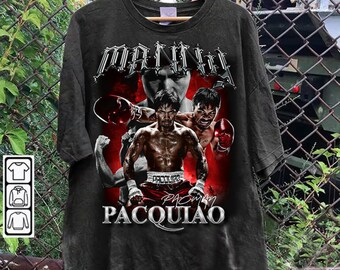 Vintage 90s Graphic Style Manny Pacquiao T-Shirt - Manny Pacquiao T-Shirt - Retro American Boxer Tee For Man and Woman Unisex T-Shirt