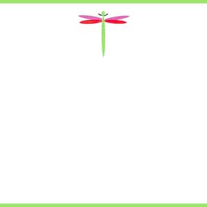 Libelle flaches Grußkarten Set |  Dankeschön Notizen | Boxed Set aus 8 flachen Grußkarten 4.25 x 5 (A2) mit benutzerdefiniertem Design | Geschenkbeilage Karten |