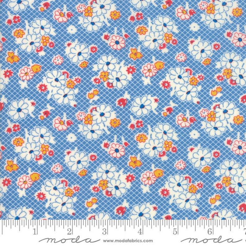 Moda SWEET HARMONY 21752 13 Red Floral AMERICAN JANE Quilt Fabric Reproduction
