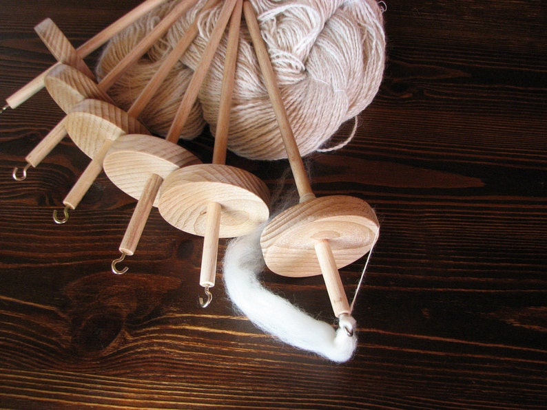 Wooden Drop spindle Top whorl Drop Spindle Medium Drop Etsy