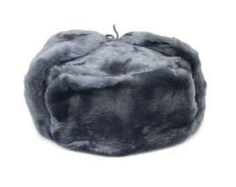 Authentic Russian Ushanka Gray Military Hat