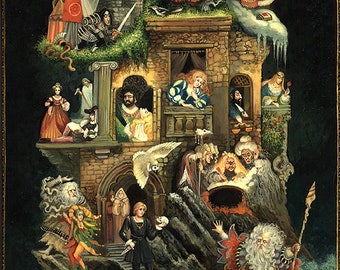 Her "Shakespeare's Theme" by Bykova from the school of Palekh, lacquer box at the greatest work.