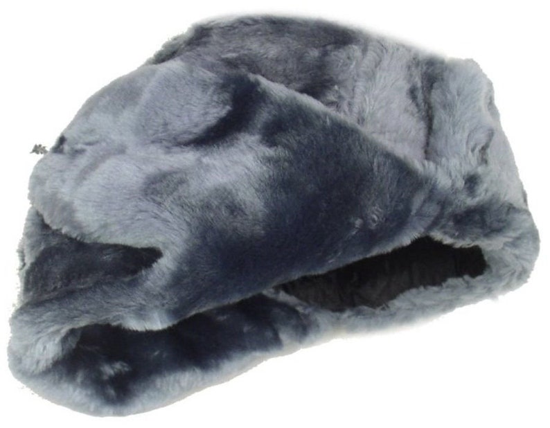 56 cm Authentic Russian Military Gray Ushanka Hat Imperial Eagle Size Small